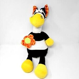 ZEBRA Flower Plush Stuffed Animal 2009 Sugar Loaf Coinstar 20" Plush